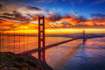 Beautiful San Francisco Bay Sunset.